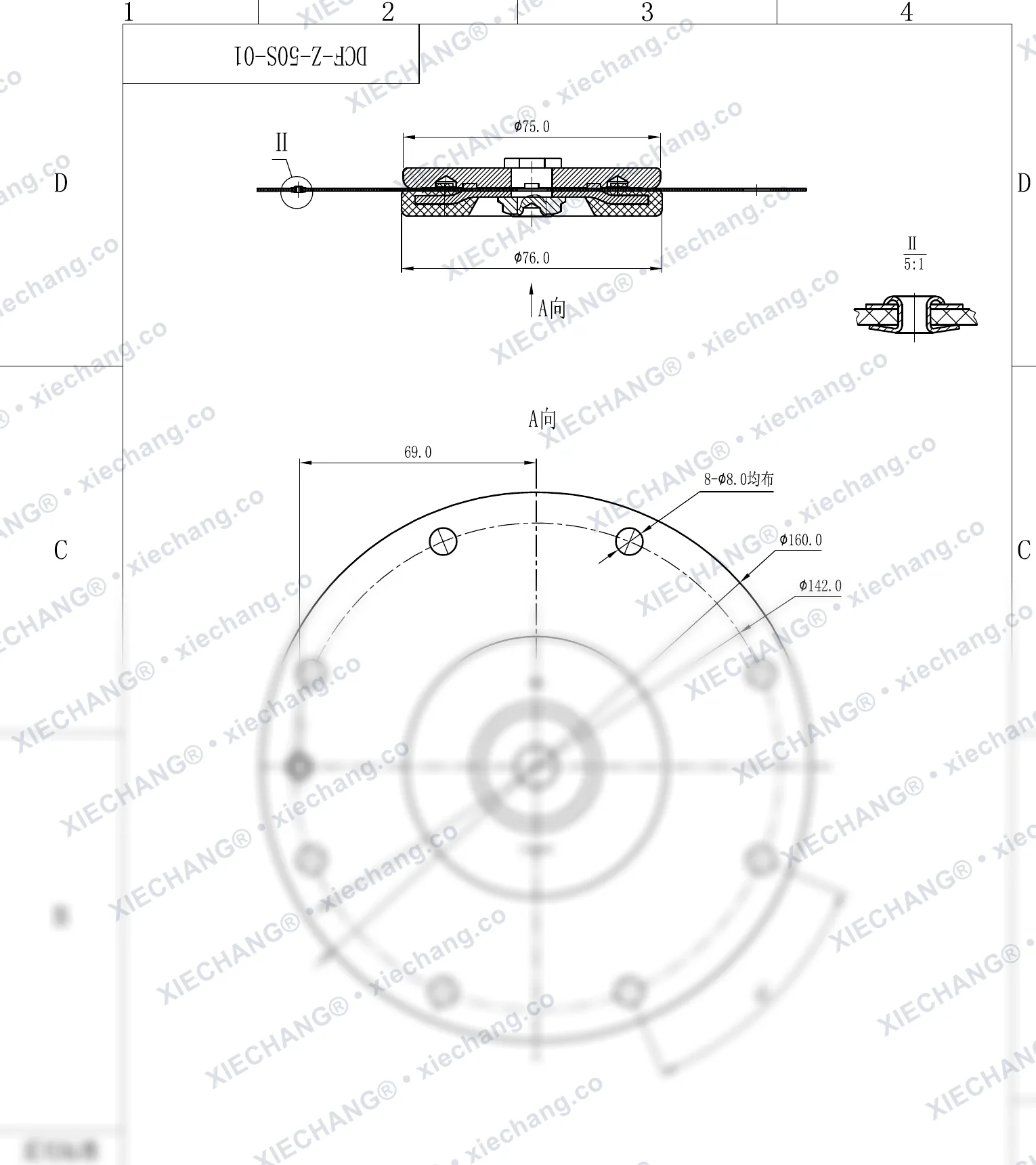 DCF-Z-50S-01 · DN50 — نقشه مونتاژ