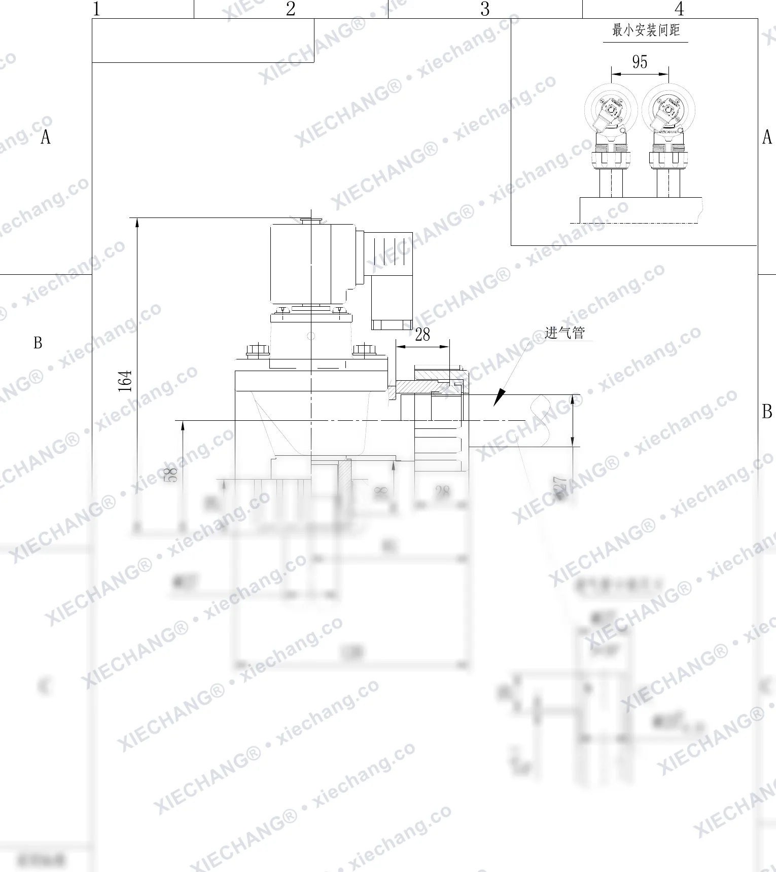 DCF-ZM-20-C · 3/4" · شیر پالسی رزوه نر (male-thread) — نقشه نصب